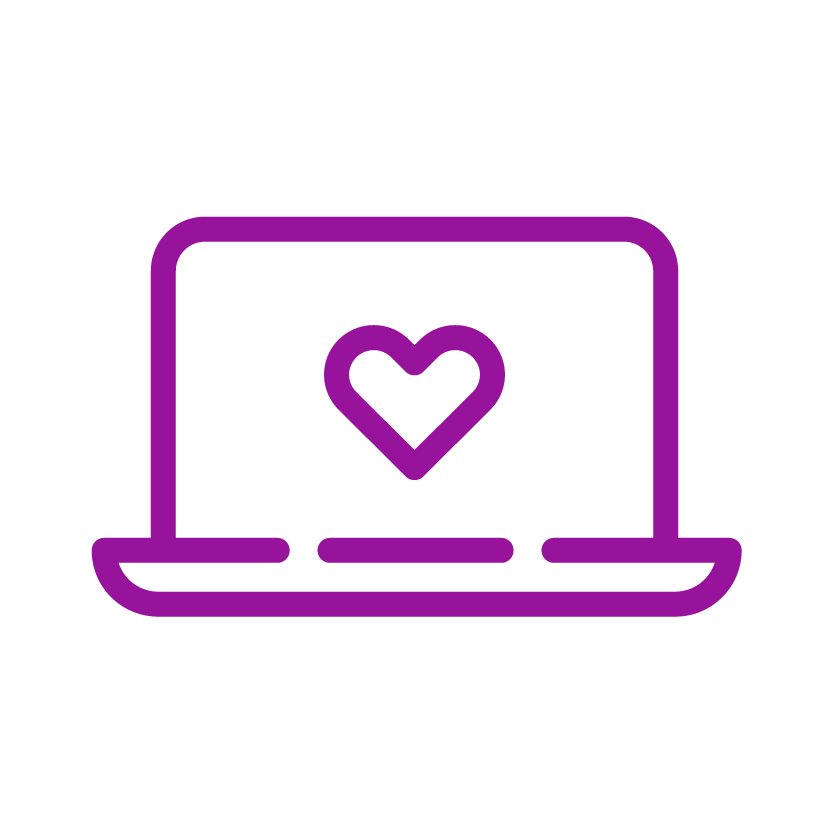 Advania Icon_Purple_Laptop Heart